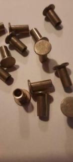 10 st. messing half holle klinknagels 5,5 x12 mm, Verzenden, Nieuw