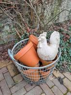 ~ Oude Terracotta Haan, Tuin en Terras, Tuinbeelden, Ophalen of Verzenden, Gebruikt, Overige materialen, Dierenbeeld