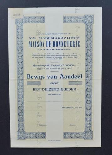 Modemagazijnen "Maison de Bonneterie"- Amsterdam 1950 beschikbaar voor biedingen