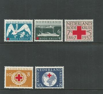 Nederland 1957, NVPH 695 t/m 699, postfris. beschikbaar voor biedingen