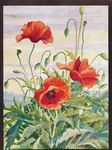 12 Mooie Kunstkaarten met Bloemen van Julie Madlener beschikbaar voor biedingen