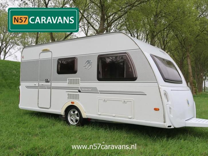 Knaus Sudwind 450 EL / voortent, Caravans en Kamperen, Caravans, Bedrijf, tot en met 4, 1000 - 1250 kg, Standaardzit, Knaus, 2 aparte bedden