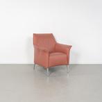 1x Leolux Mayuro Fauteuil Oudroze Leer - Chroom Frame