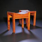 2x pinewood stool minimalist 1970s perriand marklund chapo, Verzenden, Gebruikt, Hout