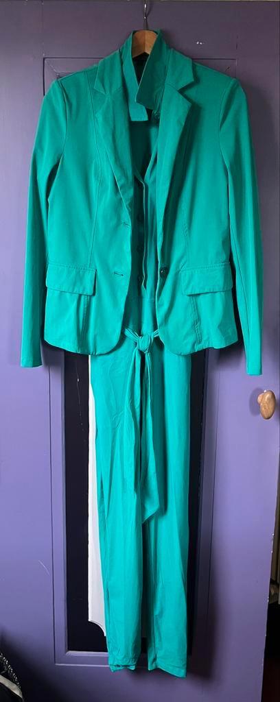 MI PIACE Jumpsuit en jasje | compleet pak mt L, Kleding | Dames, Jumpsuits, Zo goed als nieuw, Maat 38/40 (M), Groen, Verzenden