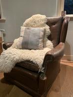Oude leren retro stoel, vintage, Huis en Inrichting, Fauteuils, Gebruikt, Minder dan 75 cm, Leer, Ophalen of Verzenden