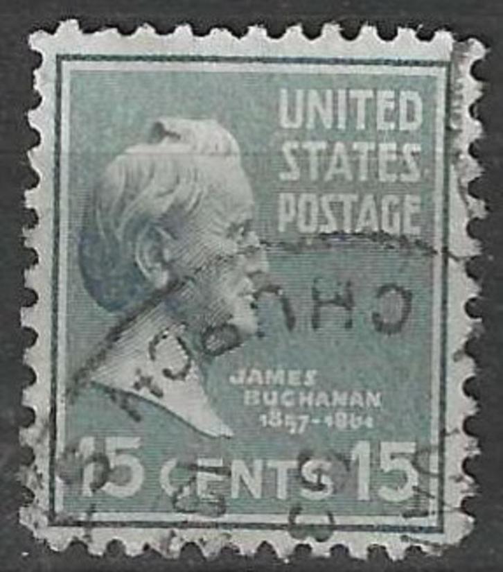 USA 1938 - Yvert 385 - James Buchanan (ST), Postzegels en Munten, Postzegels | Amerika, Gestempeld, Noord-Amerika, Verzenden