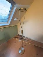 Staande lamp met leeslamp, Huis en Inrichting, Ophalen, Gebruikt, Glas, 150 tot 200 cm