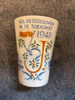 Herdenkingsbeker Wilhelmina Juliana 1948, Antiek en Kunst, Antiek | Keramiek en Aardewerk, Ophalen of Verzenden