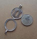 zilveren MIMONEDA munt hanger met munt [253], Verzenden, Zo goed als nieuw, Zilver, Zilver