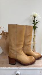 Vintage leren laarzen “sendra” van dr adams, Beige, Ophalen of Verzenden, Gedragen, Hoge laarzen