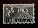 Zwitserland 1945 Vrede in Europa, Ophalen of Verzenden, Gestempeld