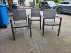 Stapelstoel PR design - antraciet- 3 stuks, Ophalen, Zo goed als nieuw, Aluminium