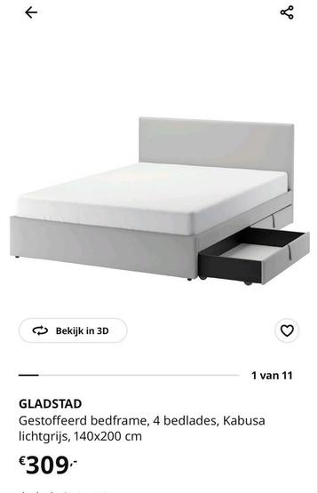 Ikea bed met 4 lades Gladstad - afbeelding 2