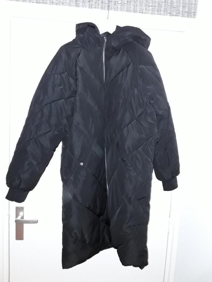 Soyaconcept Zwarte Lange Gewatteerde Winter Jas Met Rits XL, Kleding | Dames, Jassen | Winter, Zo goed als nieuw, Maat 46/48 (XL) of groter