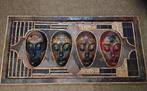 Decoratief Wandpaneel met Afrikaanse Maskers, Ophalen