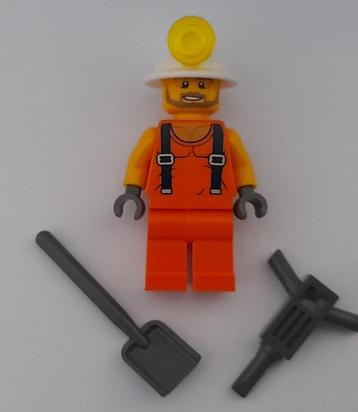NIEUW lego poppetje minifig BOUWVAKKER + toebehoren  beschikbaar voor biedingen