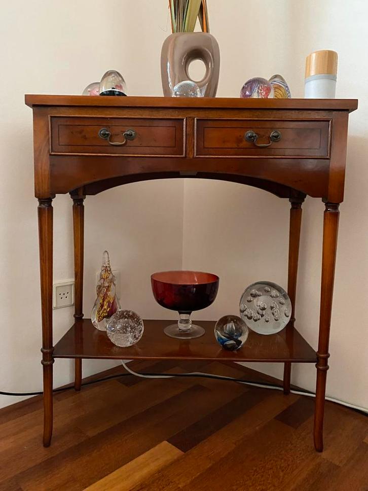 Antieke bijzettafel, Huis en Inrichting, Tafels | Sidetables, Zo goed als nieuw, 25 tot 50 cm, 50 tot 100 cm, Rechthoekig, Overige materialen