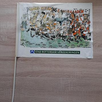 Feyenoord kampioensvlag  1998-1999 karikatuur van Brynesteyn beschikbaar voor biedingen