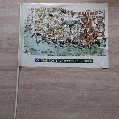 Feyenoord kampioensvlag  1998-1999 karikatuur van Brynesteyn, Verzamelen, Sportartikelen en Voetbal, Gebruikt, Overige typen, Feyenoord