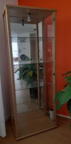 vitrinekast, Huis en Inrichting, Kasten | Vitrinekasten, Ophalen, Met plank(en), Gebruikt, Eikenhout