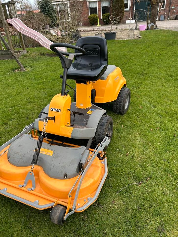 Stiga Park Compact Silent Zitmaaier 105 cm, Tuin en Terras, Robotmaaiers, Gebruikt, Meer dan 25 cm, Ophalen
