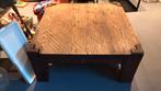 Robuste massief houten salontafel, Gebruikt, Ophalen, Vierkant