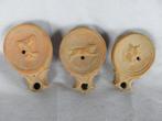 Olielampjes in aardewerk in Romeinse stijl - 19e - 20e eeuw, Ophalen of Verzenden