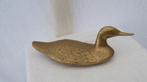 Koperen en houten eend, Antiek en Kunst, Kunst | Beelden en Houtsnijwerken, Ophalen of Verzenden