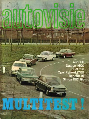 Autovisie multitest Audi,Datsun,Fiat,Opel,Renault,Simca 1968
