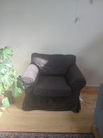 Fauteuil (fauteuil, gratis af te halen), Huis en Inrichting, Fauteuils, Ophalen, Zwarte stof bekleed, 75 tot 100 cm, Zo goed als nieuw