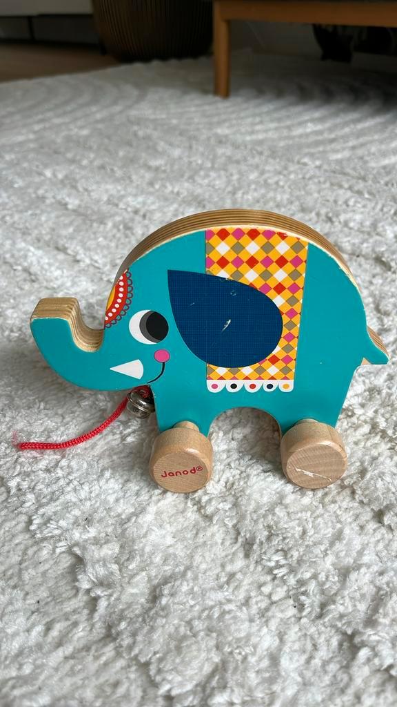 Janod houten trek speelgoed, Kinderen en Baby's, Speelgoed | Houten speelgoed, Gebruikt, Ophalen
