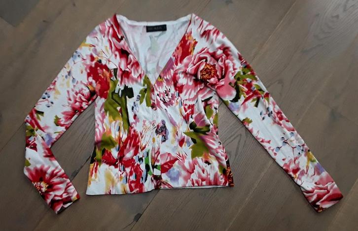 Te koop: Leuk gebloemd vestje van het merk LES BLEUS MT: 36, Kleding | Dames, Truien en Vesten, Zo goed als nieuw, Maat 36 (S)