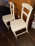 Eetkamerstoelen, Huis en Inrichting, Stoelen, Ophalen, Gebruikt, Twee, Wit