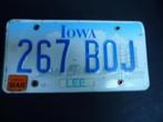 Kentekenplaat licenseplate Iowa Lee Reliëf USA, Verzamelen, Verzenden, Gebruikt, Auto's