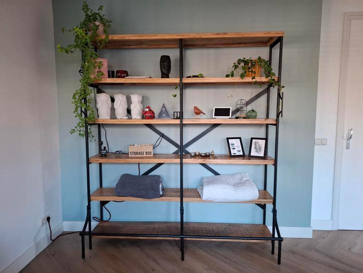 Giga Meubel boekenkast Industrial Judith, Huis en Inrichting, Kasten | Wandmeubels, Zo goed als nieuw, 200 cm of meer, 150 tot 200 cm