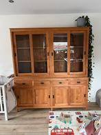 Teak houten buffetkast met glazen deuren, Ophalen, Gebruikt, Teakhout, Met lade(s)