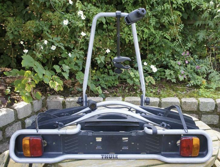 Fietsendrager Thule Euroway 945, Auto diversen, Fietsendragers, Gebruikt, Trekhaakdrager, 2 fietsen, Brede banden, Elektrische fiets
