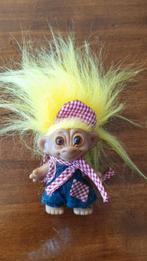 Vintage Russ Troll pop met geel haat, Verzamelen, Ophalen of Verzenden, Gebruikt