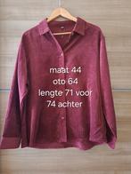 Bordeaux blouse ribstof maat 44, Kleding | Dames, Blouses en Tunieken, Ophalen of Verzenden, Nieuw, Maat 42/44 (L), Rood