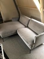 Westwing Fluente hoekbank - grijs velvet, Ophalen, 150 tot 200 cm, Hoekbank, Driepersoons