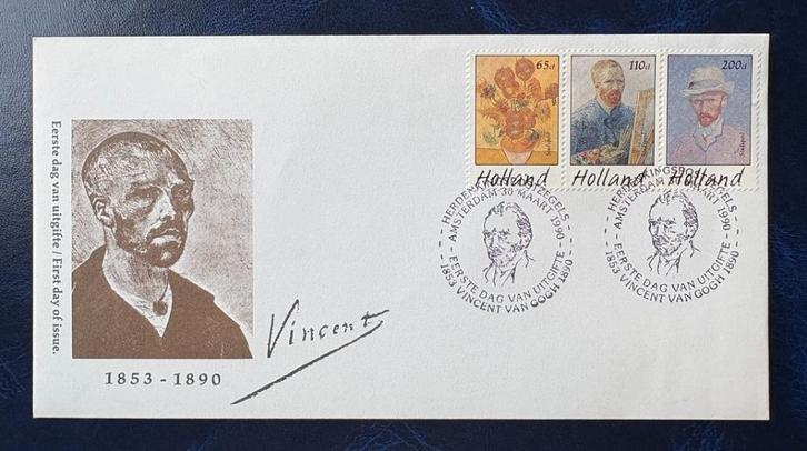 FDC Stadspost Holland - Vincent van Gogh 30 maart 1990, Postzegels en Munten, Postzegels | Eerstedagenveloppen, Onbeschreven, Nederland