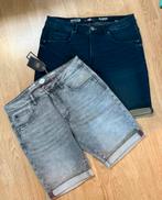 Nieuw! 2 Petrol heren korte broek. Mt XL. Grijs en blauw, Verzenden, Nieuw, Blauw, W36 - W38 (confectie 52/54)