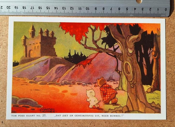 Tom Poes Kaart - Serie 5. Nr 27. (Thomas Rap herdruk), Verzamelen, Stripfiguren, Plaatje, Poster of Sticker, Olivier B, Bommel en Tom Poes