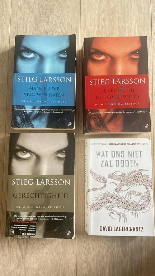 Stieg Larsson - trilogie millennium reeks + vervolg, Boeken, Thrillers, Gelezen, Scandinavië, Ophalen of Verzenden