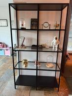 Stalen kast met glasplaten - 170x100x30 cm, Ophalen, Gebruikt