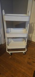 Witte Trolley - voor Kantoor/Keuken lijkt op Ikea raskog, Ophalen, Zo goed als nieuw