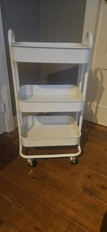 Witte Trolley - voor Kantoor/Keuken lijkt op Ikea raskog  beschikbaar voor biedingen