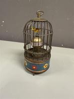 Chinese Oosterse Cloisonn & Messing Vogelkooi Bureauklok, Antiek en Kunst, Antiek | Klokken, Ophalen of Verzenden