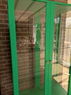 Ikea Stockholm vitrinekast, groen geverfd, Huis en Inrichting, Ophalen, Met deur(en), Glas, 50 tot 100 cm
